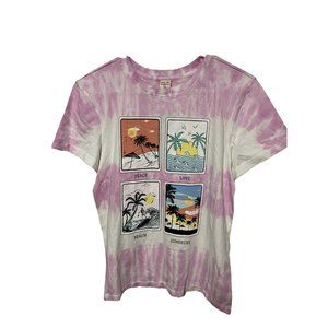 New Vibe N Peace, Love, Beach,and Sunshine Tie Dye Shirt Perfect for the Summer